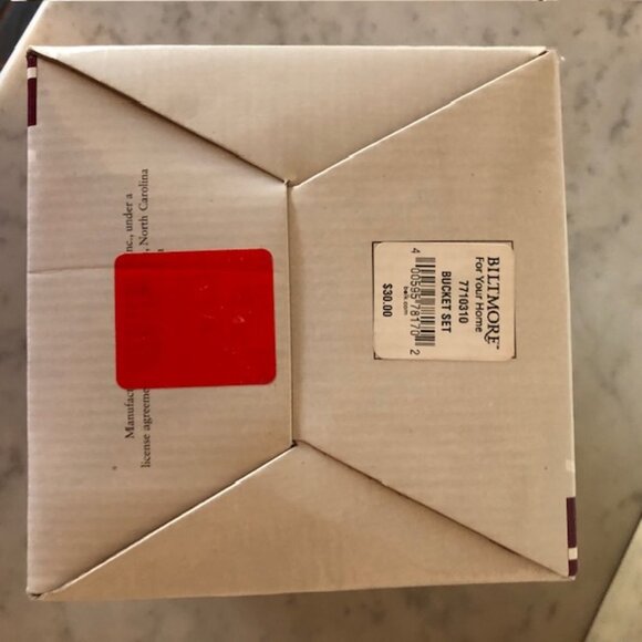 BILTMORE Leather Wrapped Ice Bucket with Ice Tongs Set - Picture 7 of 13